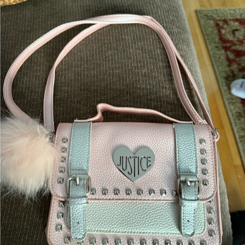 Justice Pink and Silver Women's Bag